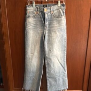 J. Crew Factory Light Blue Cropped Straight Jeans